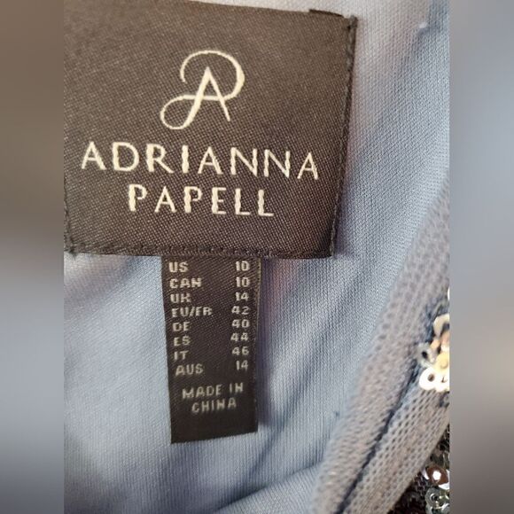 ADRIANNA PAPELL Women's Beaded Cocktail Dress Size 10 - Picture 8 of 9